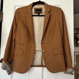 J.Crew Camel Wool Schoolboy Blazer Size 0